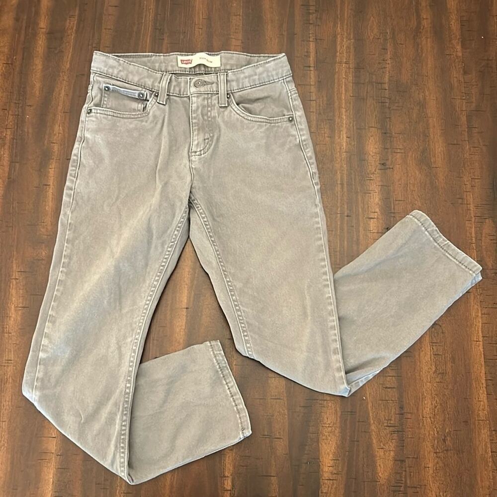 Levi’s 511 Boys Slim Pants Gray Size 12 W26 L27